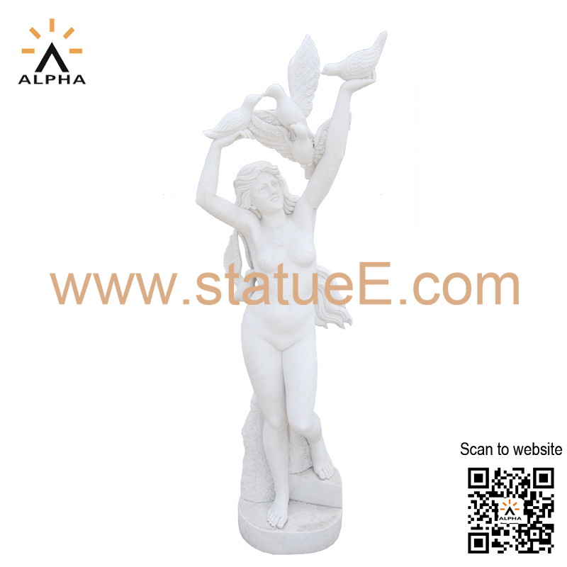 Nude female marble statue
